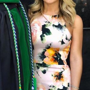 Floral print cocktail dress